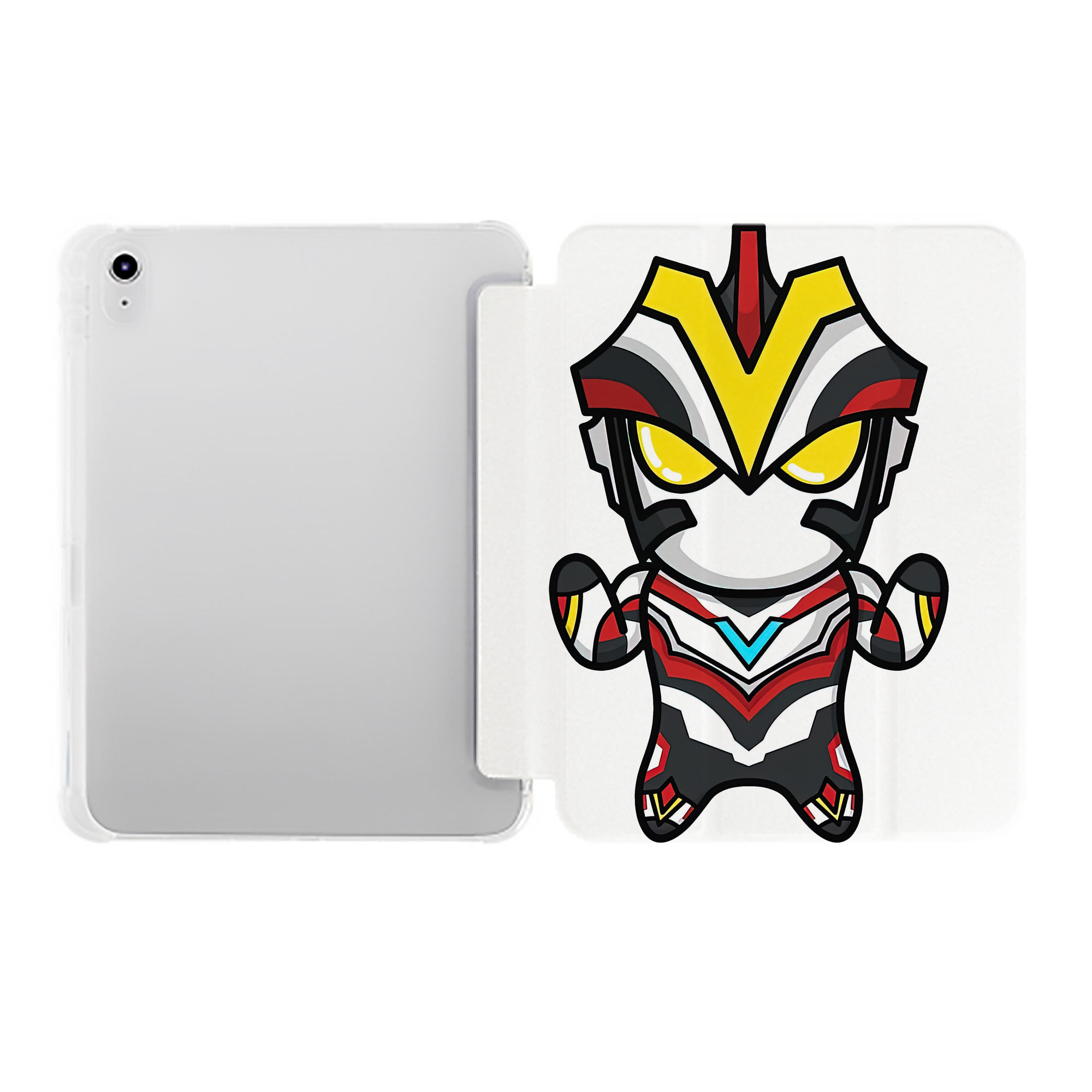 （画像用） ウルトラマン Ultraman IPad ケース ペン収納付き 三つ折りスタンド PUレザー×シリコン 対応機種9.5/10.5/10.9インチ